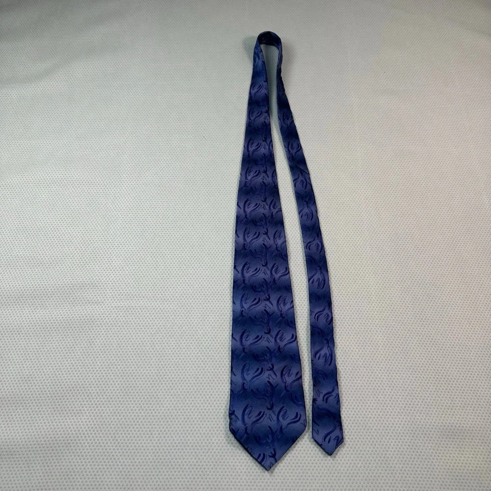 J. Garcia Humming Bird Study Collection‎ Nineteen Silk Tie Blue Purple Abstract